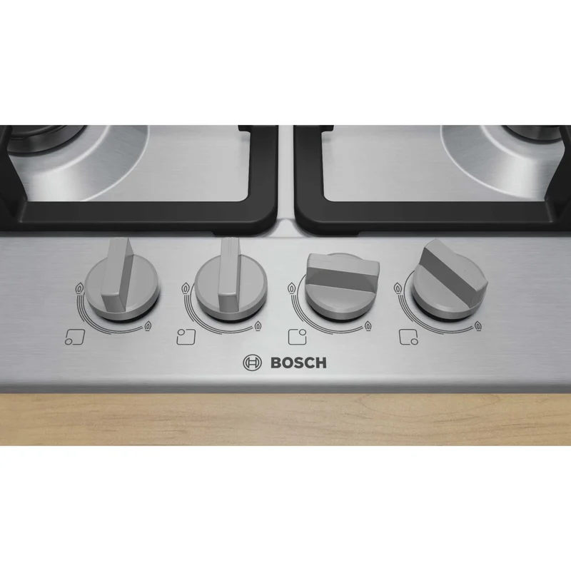 Bosch PGP6B5K90 Series 4 60cm 4 Burner Gas Hob - Stainless Steel