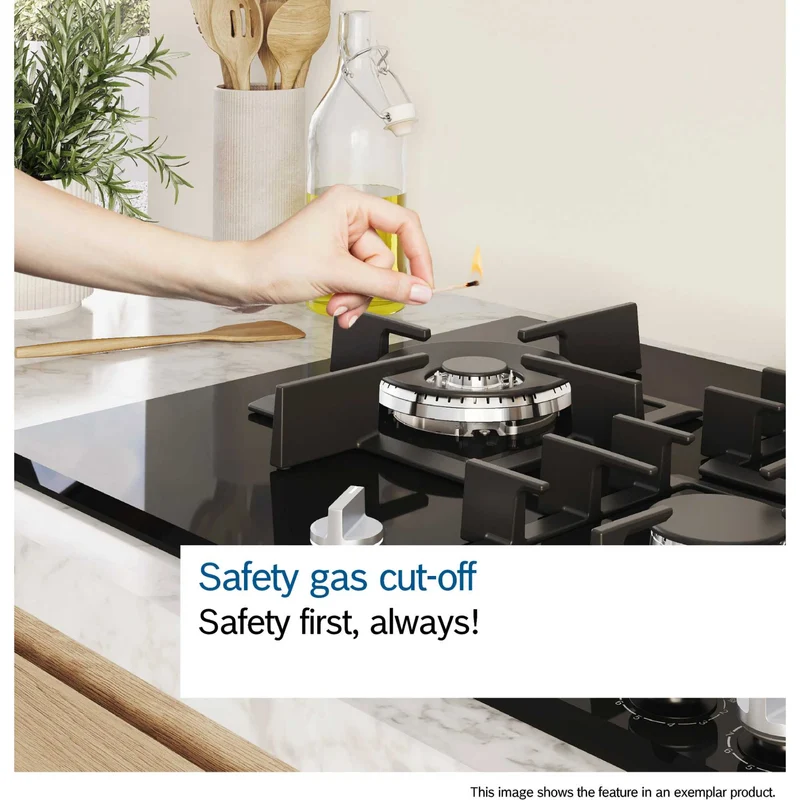 Bosch PGP6B5K90 Series 4 60cm 4 Burner Gas Hob - Stainless Steel