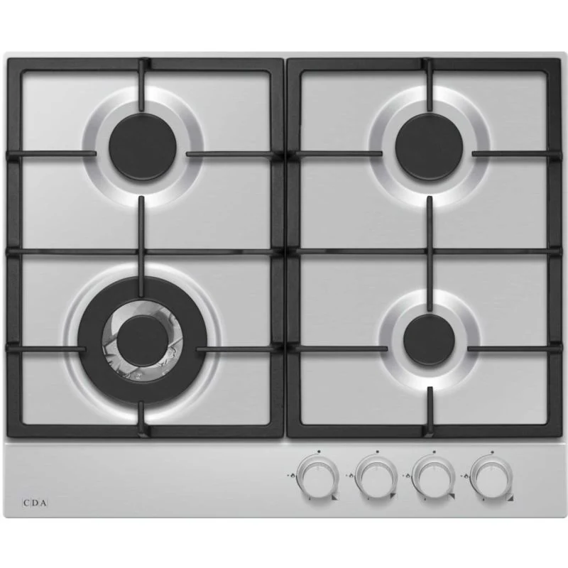 CDA HPG6200SS 4 Burner Gas Hob - Stainless Steel