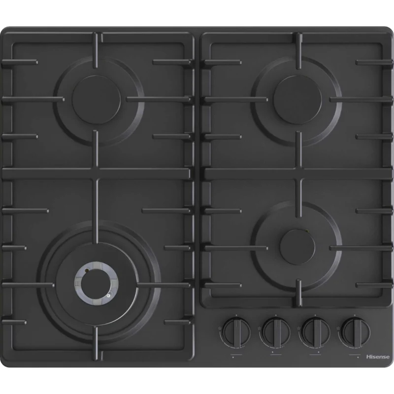 Hisense GM663BHF Hi2 60cm 4 Zone Gas Hob - Black