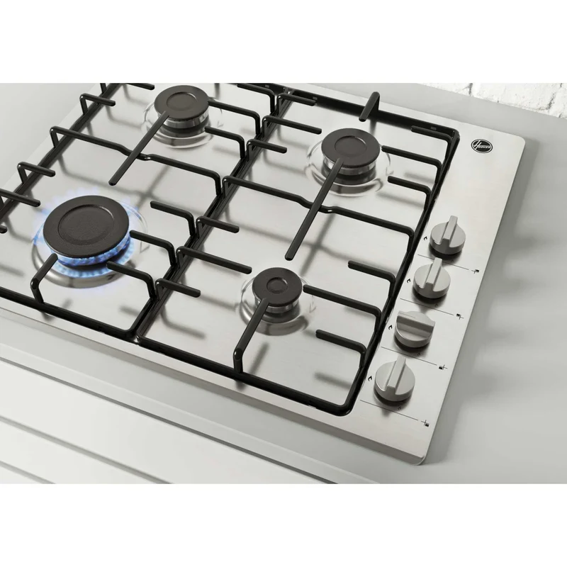 Hoover H-Hob 300 Gas HHW6LK3X 60cm 4 Gas Burner Hob - Stainless Steel