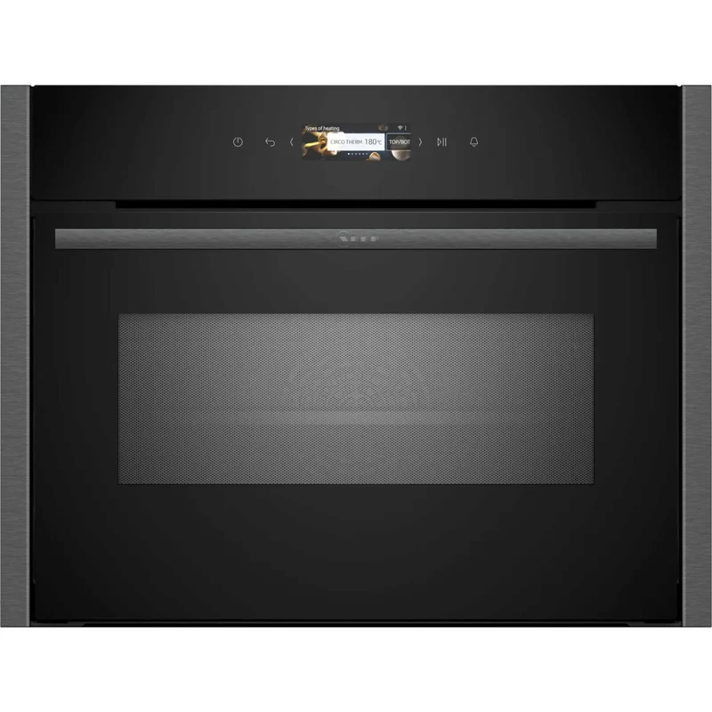 NEFF N 70 C24MR21G0B Built-In Compact Smart Single Oven with Microwave Function - Graphite Grey