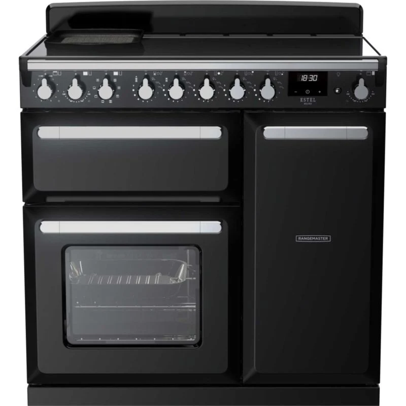 Rangemaster Estel Deluxe 90 90cm Electric Range Cooker - ESDL90EIPGBL/CM1