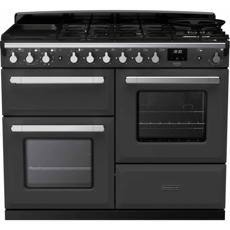 Rangemaster Estel Deluxe 110 110cm Dual Fuel Range Cooker - ESDLO110DFPSLT/CM1