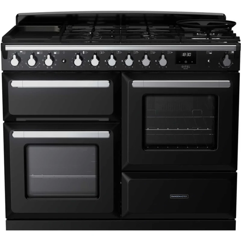 Rangemaster Estel Deluxe 110 110cm Dual Fuel Range Cooker - ESDLO110DFPGBL/CM1