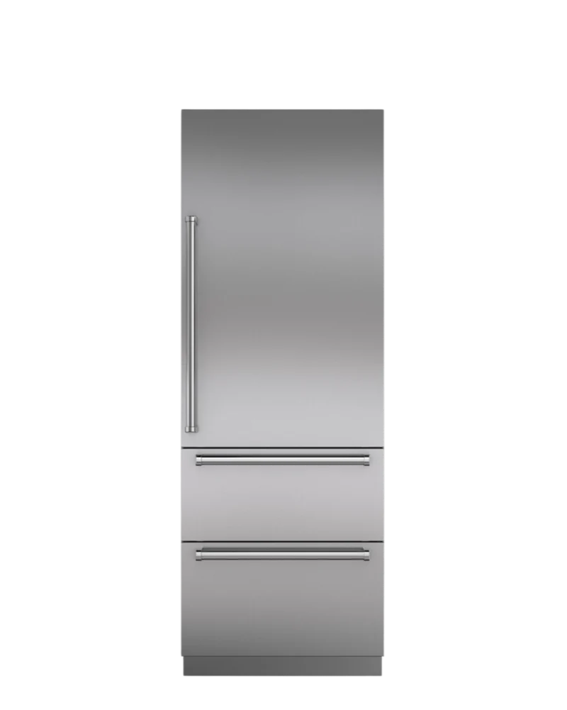 Frigorífico congelador alto de 76 cm con dispensador interno y tirador tubular