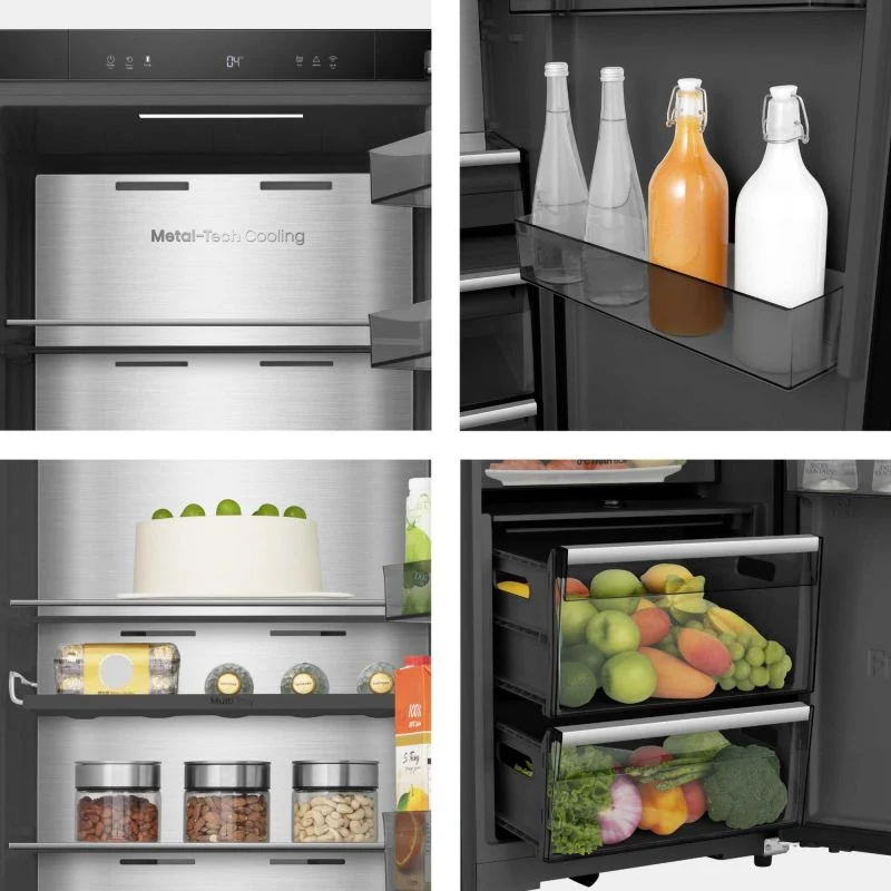 Hisense Hi5 Tall Larder Fridge Auto Defrost- Black Glass - RL5K370GSFC