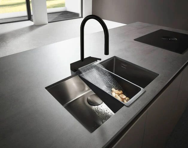 Mezclador monomando de cocina 170, ducha extraíble, 3jet sin sBox Aquno Select M81