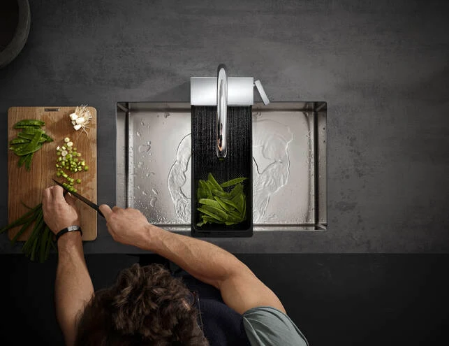 Mezclador monomando de cocina 170, ducha extraíble, 3jet sin sBox Aquno Select M81