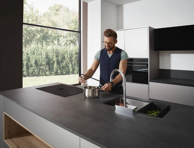 Mezclador monomando de cocina 170, ducha extraíble, 3jet sin sBox Aquno Select M81