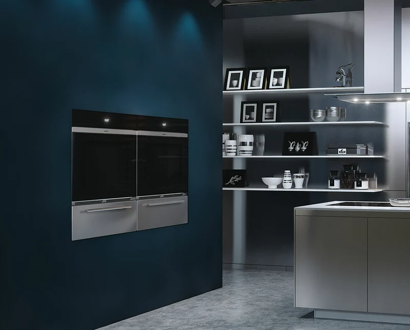 Horno Sencillo Empotrable Contemporáneo Serie M de Cristal Negro de 762 mm