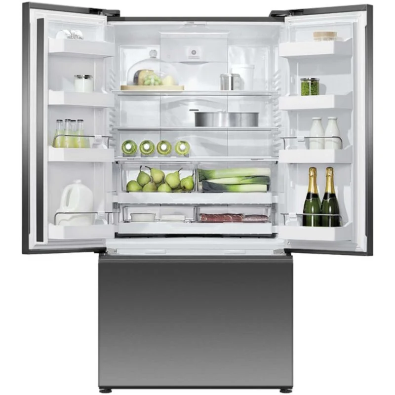 Fisher & Paykel Series 7 American Style Fridge Freezer 70/30 Frost Free - Black Stainless Steel - RF540ANUB6