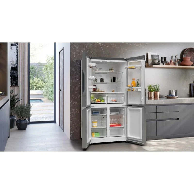 Siemens iQ300 American Style Fridge Freezer 50/50 Total noFrost - Stainless Steel - KF96NVPEAG