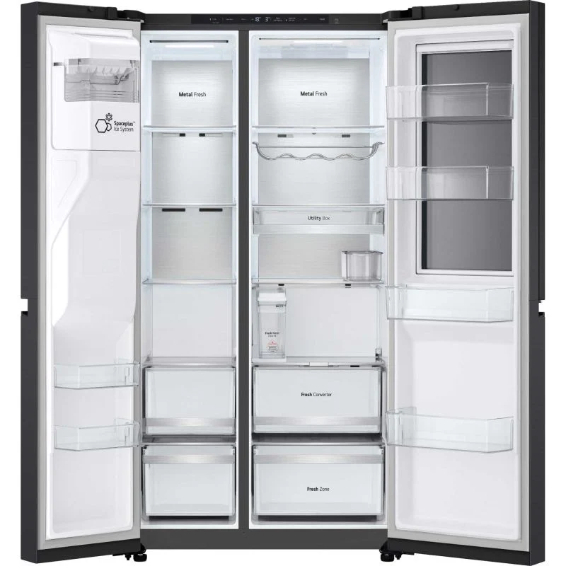 LG InstaView American Style Fridge Freezer 60/40 No Frost - Prime Silver - GSXE91EVAD