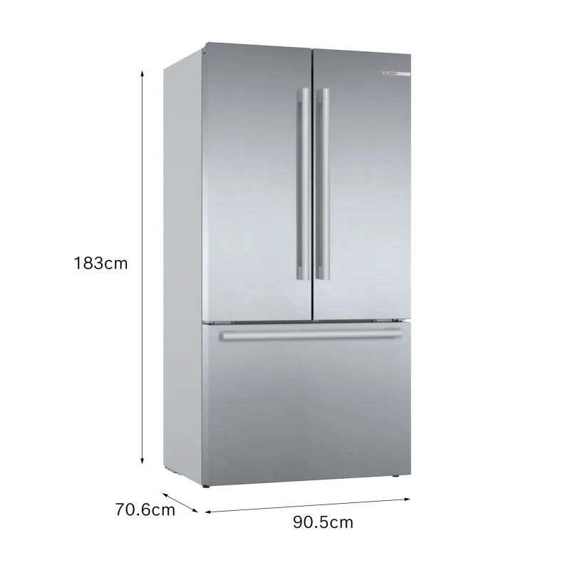 Bosch Series 8 American Style Fridge Freezer 60/40 No Frost - Stainless Steel - KFF96PIEP