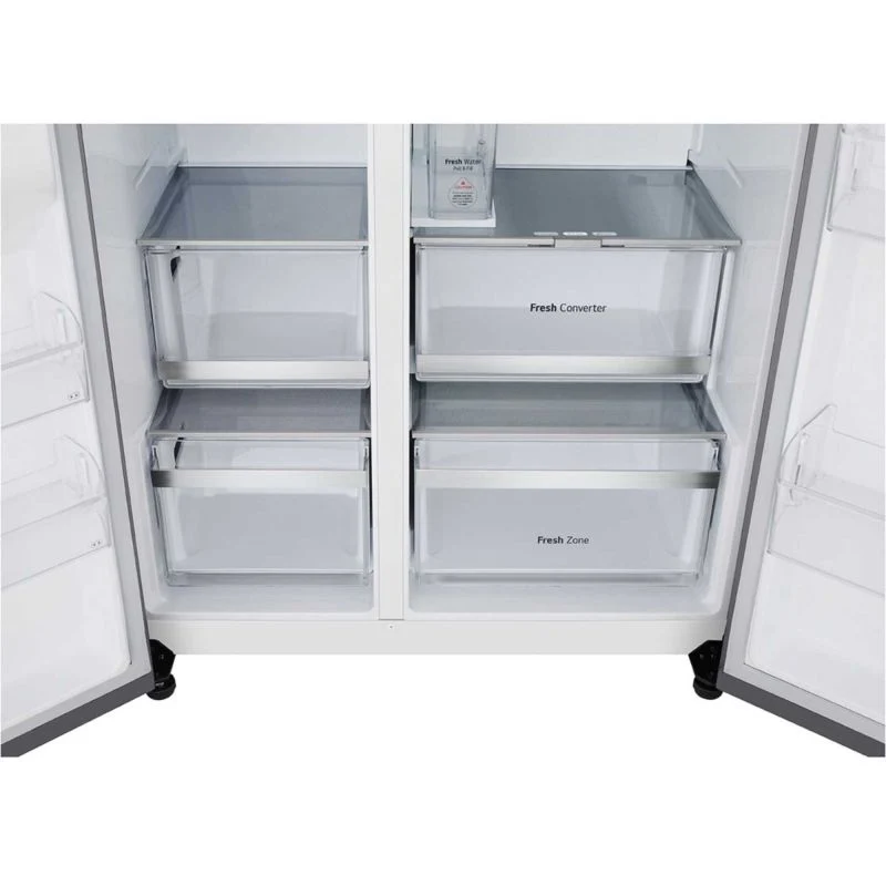 LG InstaView American Style Fridge Freezer 60/40 No Frost - Brushed Steel - GSXE91BSAD