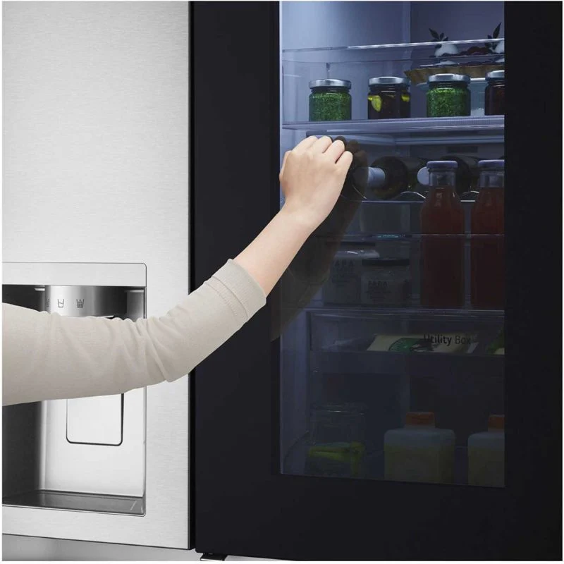 LG InstaView American Style Fridge Freezer 60/40 No Frost - Brushed Steel - GSXE91BSAD