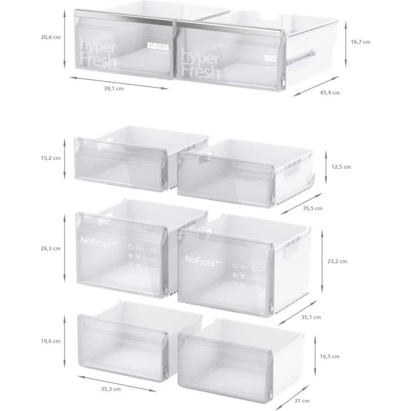 Siemens iQ300 American Style Fridge Freezer 70/30 Total noFrost - Black - KF96NAXEAG