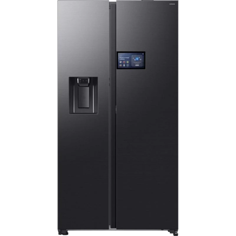 Samsung Family Hub 9" American Style Fridge Freezer 60/40 Total No Frost - Black - RS90F64EEFEU