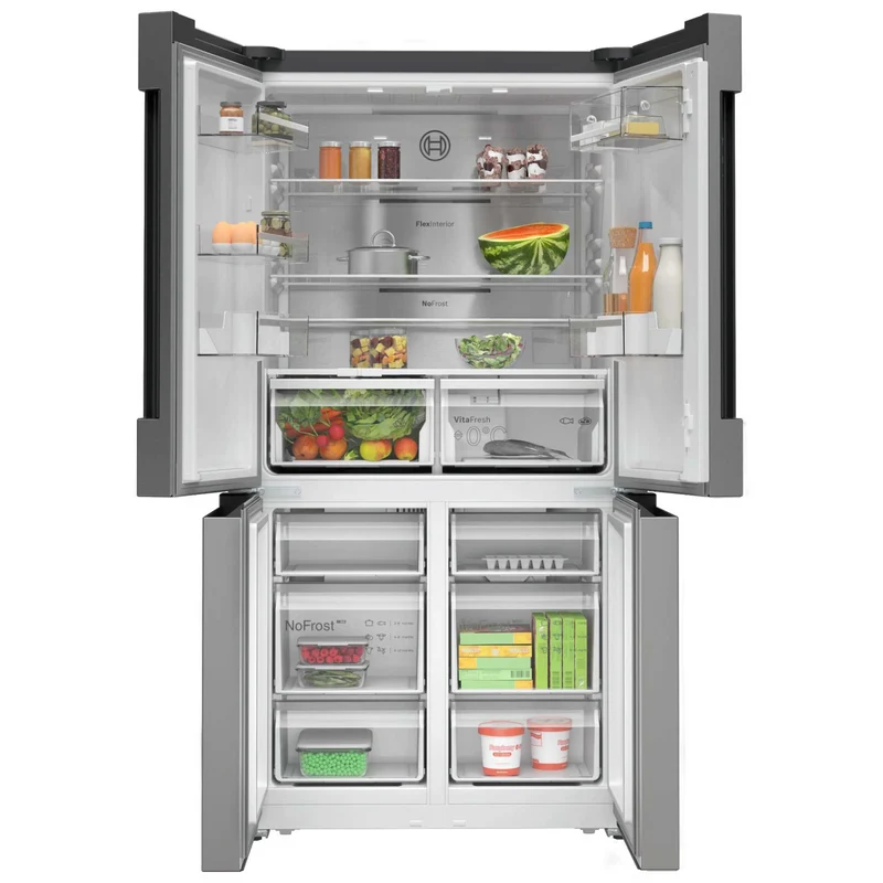 Bosch Series 4 American Style Fridge Freezer 70/30 Total No Frost - Brushed Steel - KFN96APEAG