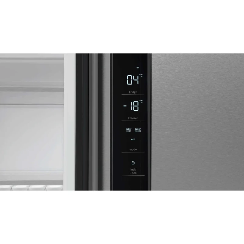 Bosch Series 4 American Style Fridge Freezer 70/30 Total No Frost - Brushed Steel - KFN96APEAG