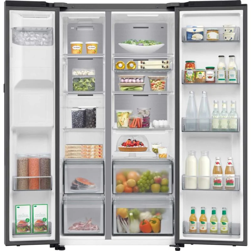 Samsung Family Hub 9" American Style Fridge Freezer 60/40 Total No Frost - Silver - RS90F64EETEU