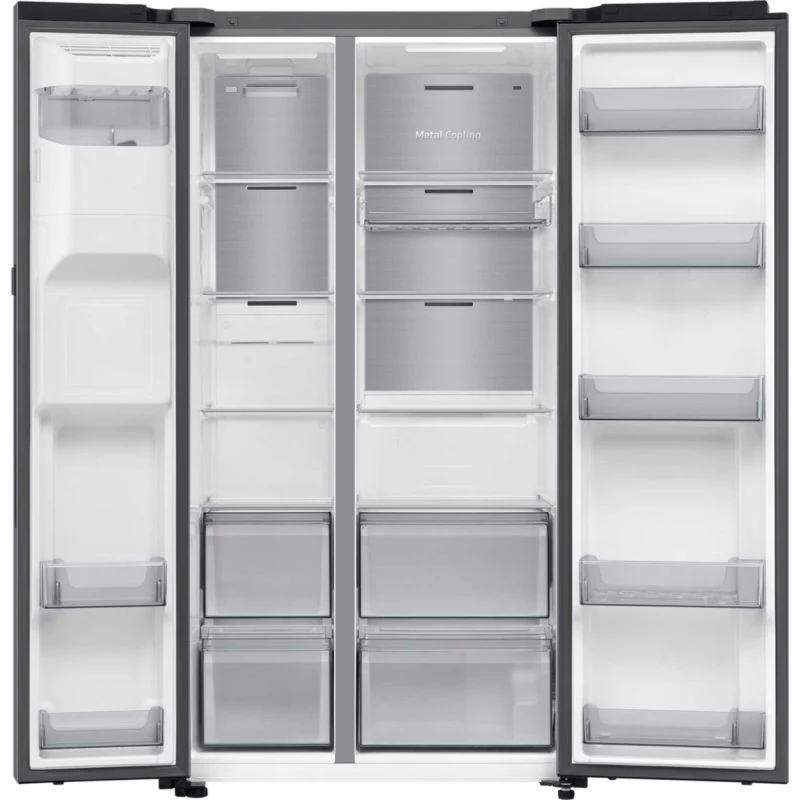 Samsung Family Hub 9" American Style Fridge Freezer 60/40 Total No Frost - Silver - RS90F64EETEU