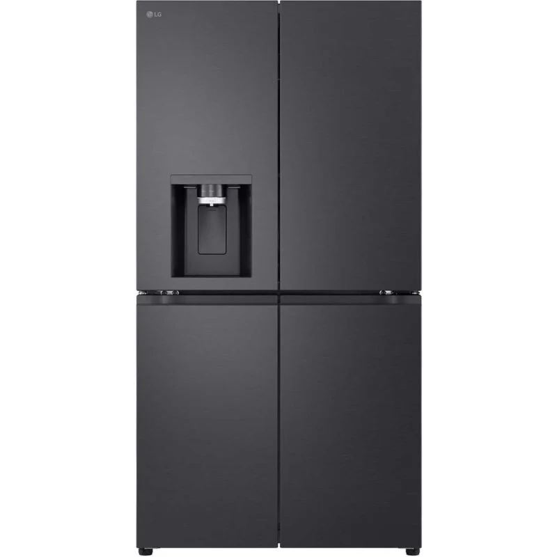 LG NatureFRESH American Style Fridge Freezer 60/40 Total No Frost - Essence Black Steel - GMF960EV4E