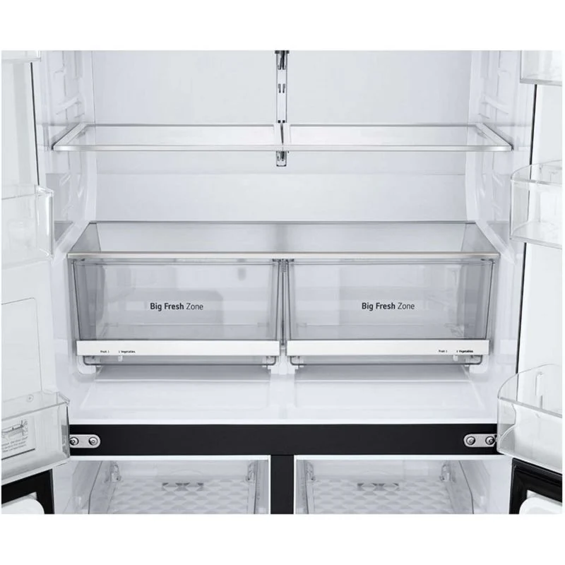 LG NatureFRESH American Style Fridge Freezer 60/40 Total No Frost - Essence Black Steel - GMF960EV4E