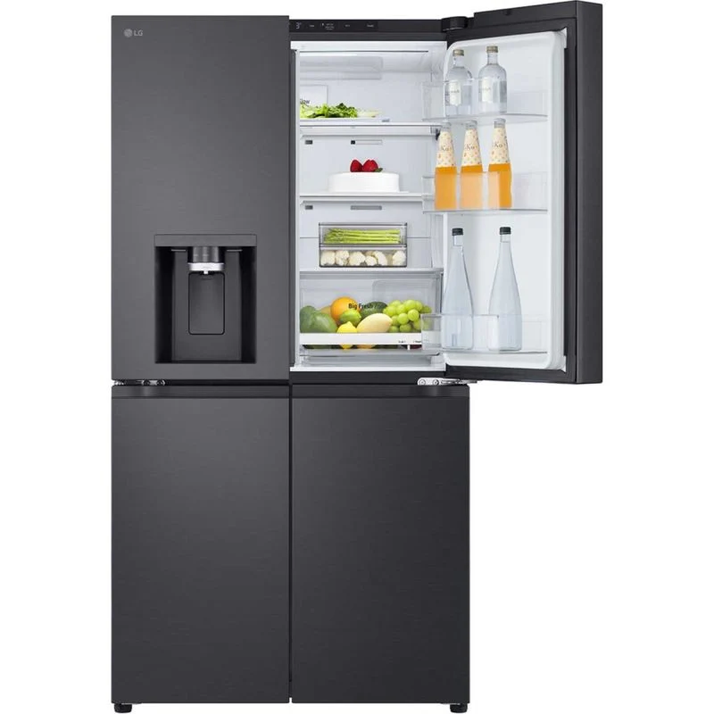 LG NatureFRESH American Style Fridge Freezer 60/40 Total No Frost - Essence Black Steel - GMF960EV4E