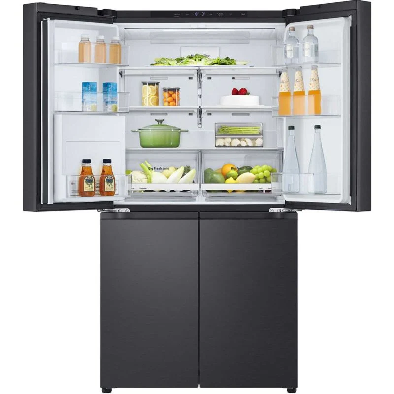 LG NatureFRESH American Style Fridge Freezer 60/40 Total No Frost - Essence Black Steel - GMF960EV4E