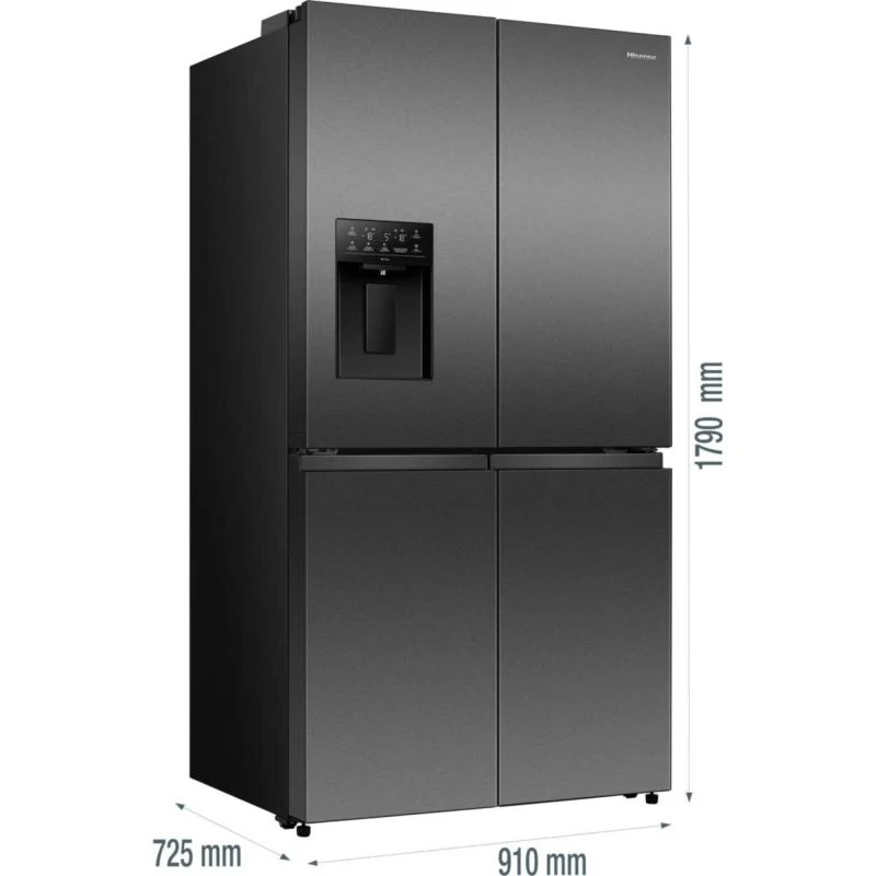Hisense American Style Fridge Freezer 60/40 Total No Frost - Black - RQ5P640SYKD