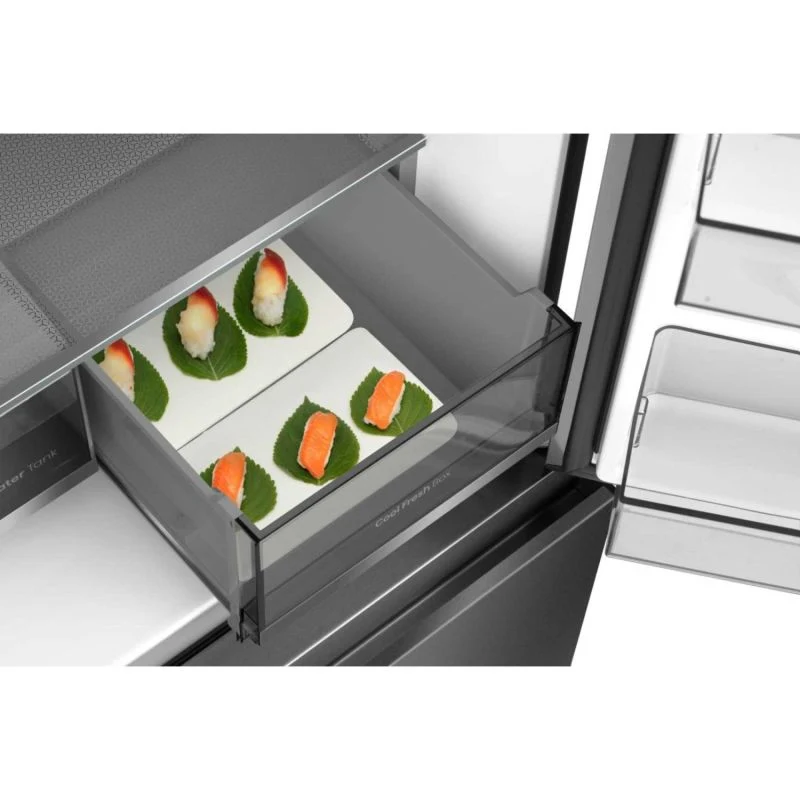 Hisense American Style Fridge Freezer 60/40 Total No Frost - Black - RQ5P640SYKD