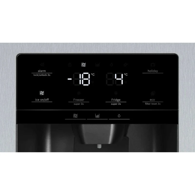 Bosch Series 6 American Style Fridge Freezer 80/20 Total No Frost - Brushed Steel - KAD93AIERG