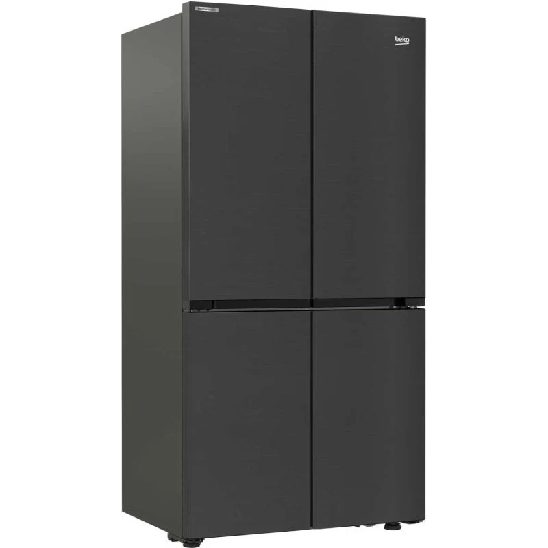 Beko American Style Fridge Freezer 50/50 NeoFrost - Black Steel - GN446224VPZ