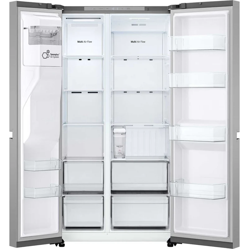 LG NatureFRESH American Style Fridge Freezer 50/50 Total No Frost - Prime Silver - GSLC41PYPE