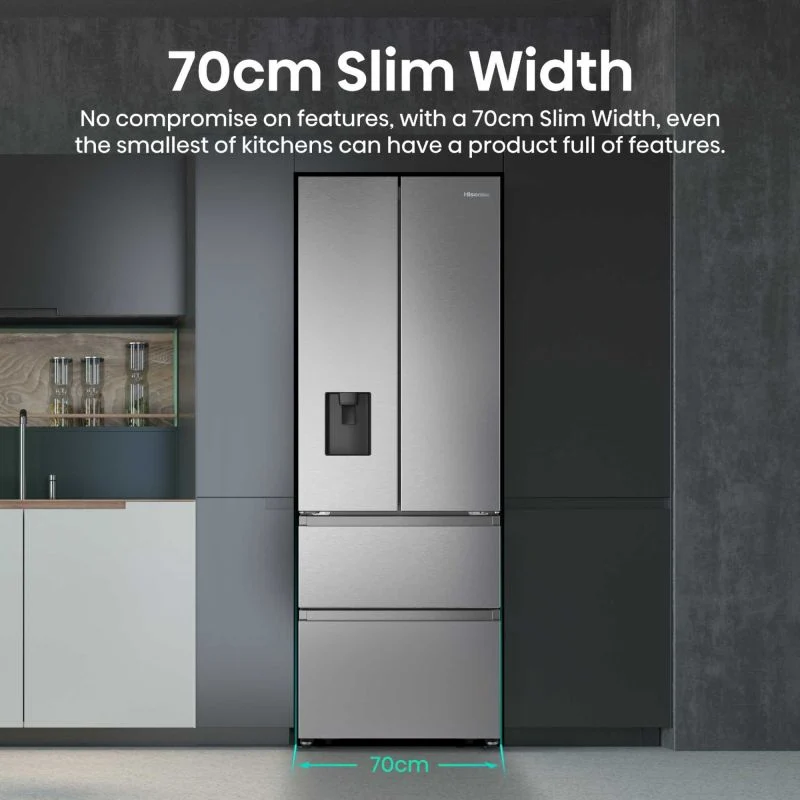 Hisense American Style Fridge Freezer 60/40 Total No Frost - Inox - RF632N4WIE