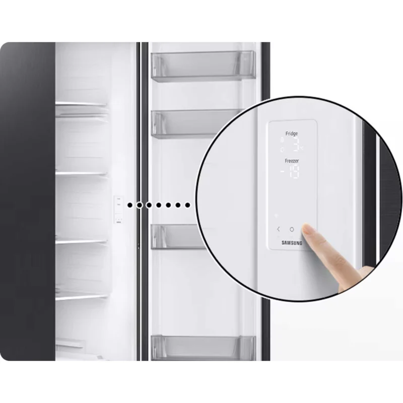 Samsung Bespoke Series 6 American Style Fridge Freezer 60/40 Total No Frost - Gentle Silver Matt - RS57DG400EM9EU