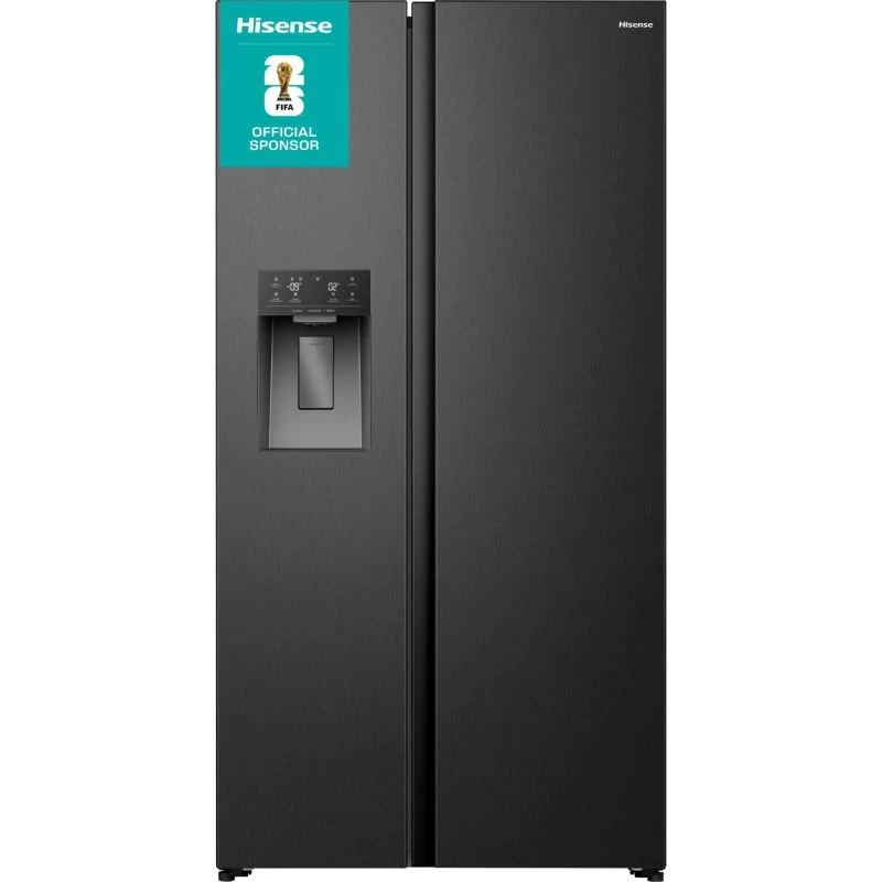 Hisense PureFlat American Style Fridge Freezer 60/40 Total No Frost - Black - RS5P528STBE