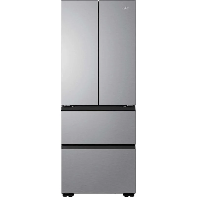 Haier Space-Fit American Style Fridge Freezer 60/40 No Frost - Platinum Inox - HFKR5718DNMM