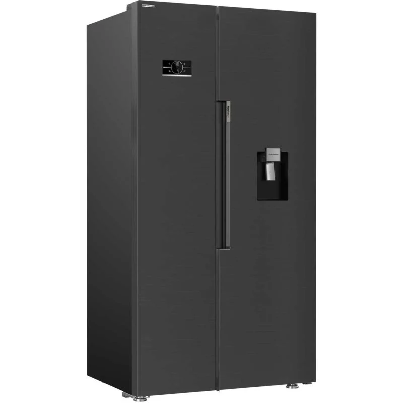 Beko American Style Fridge Freezer 50/50 NeoFrost - Black Steel - ASD2442VPZ