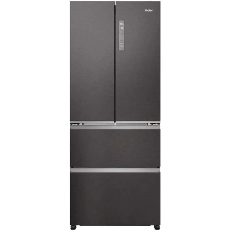 Haier HFR3718ENMD American Style Fridge Freezer 60/40 No Frost - Dark Inox