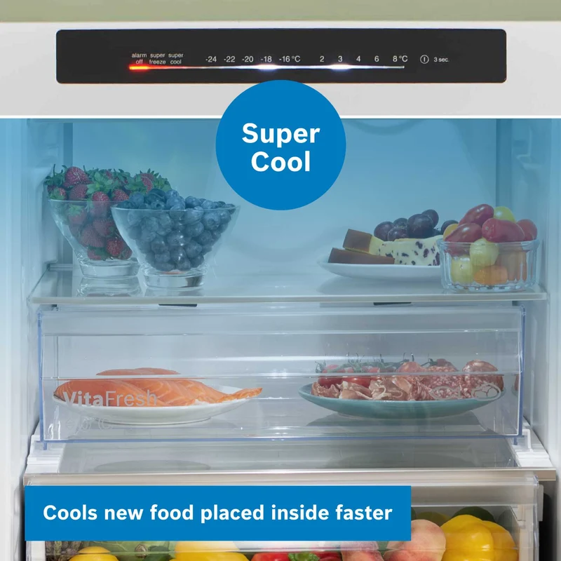 Bosch Series 4 Fridge Freezer 60/40 Total No Frost - Stainless Steel - KGN362LDFG