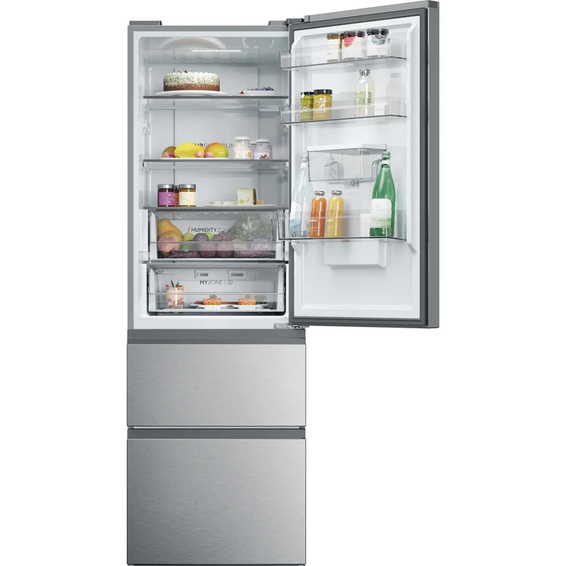 Haier 2D 60 Series 5 Fridge Freezer 60/40 Total No Frost - Gentle Silver - HTW5618EWMG