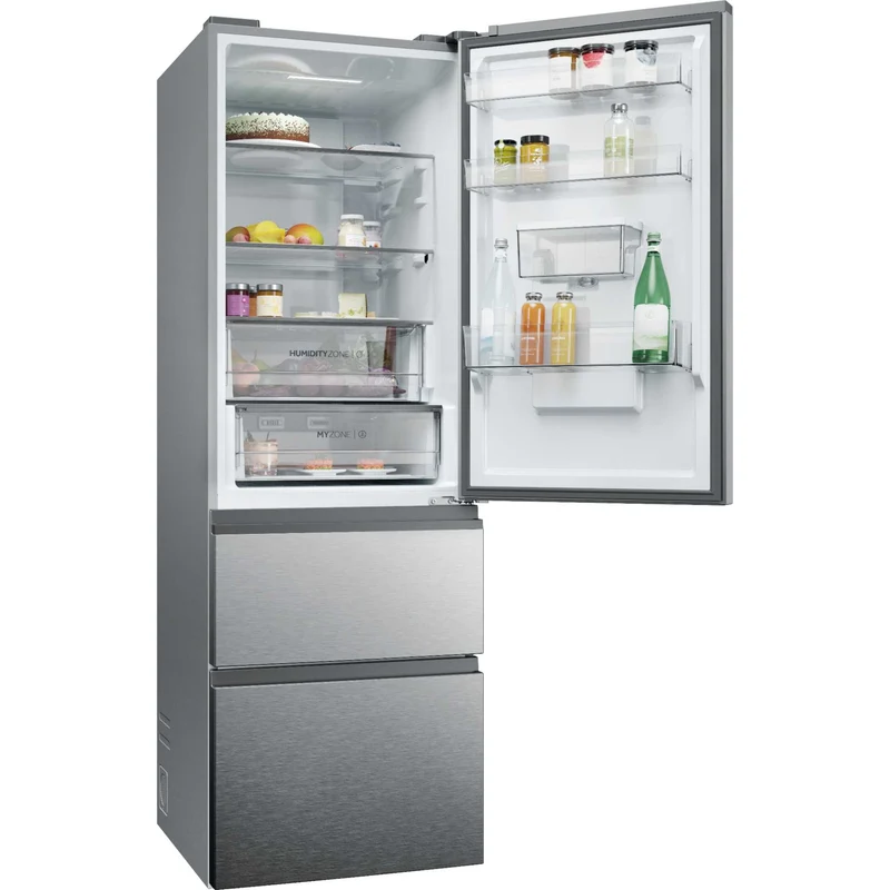 Haier 2D 60 Series 5 Fridge Freezer 60/40 Total No Frost - Gentle Silver - HTW5618EWMG