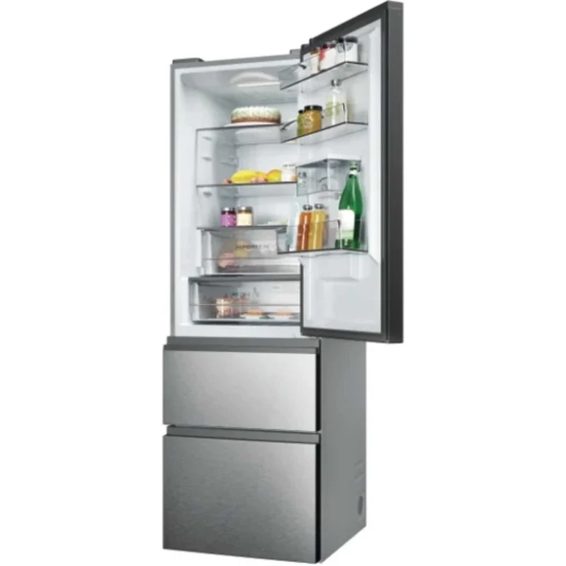 Haier 2D 60 Series 5 Fridge Freezer 60/40 Total No Frost - Gentle Silver - HTW5618EWMG