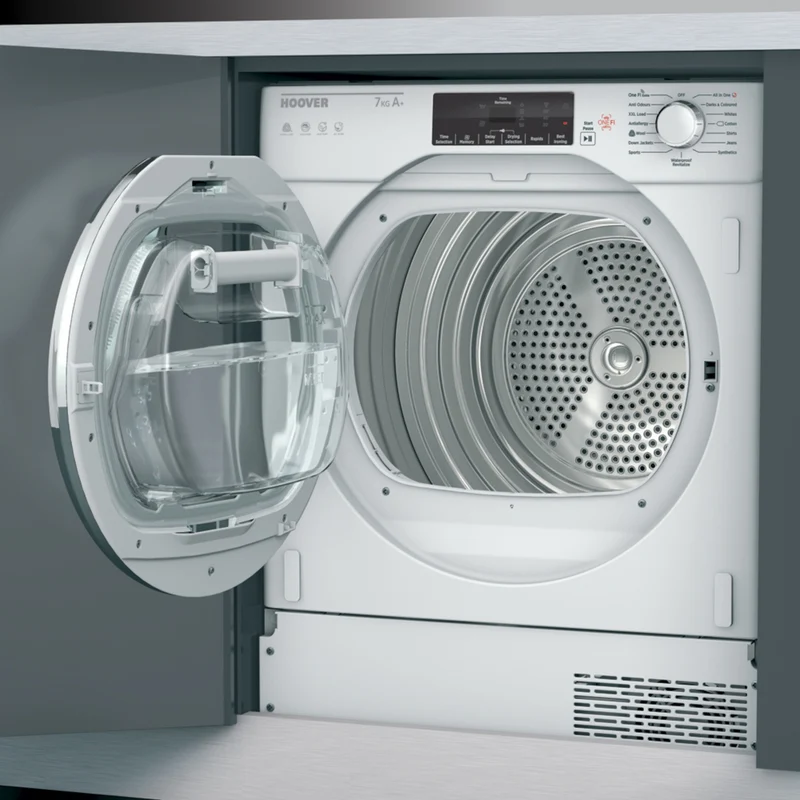 Hoover H-DRY 300 BHTD H7A1TCE-80 Built-In 7kg Smart Heat Pump Tumble Dryer