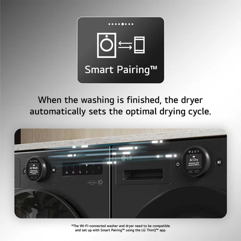 LG Series 7 AI Dry 10kg Heat Pump Tumble Dryer - RHX7010TBB