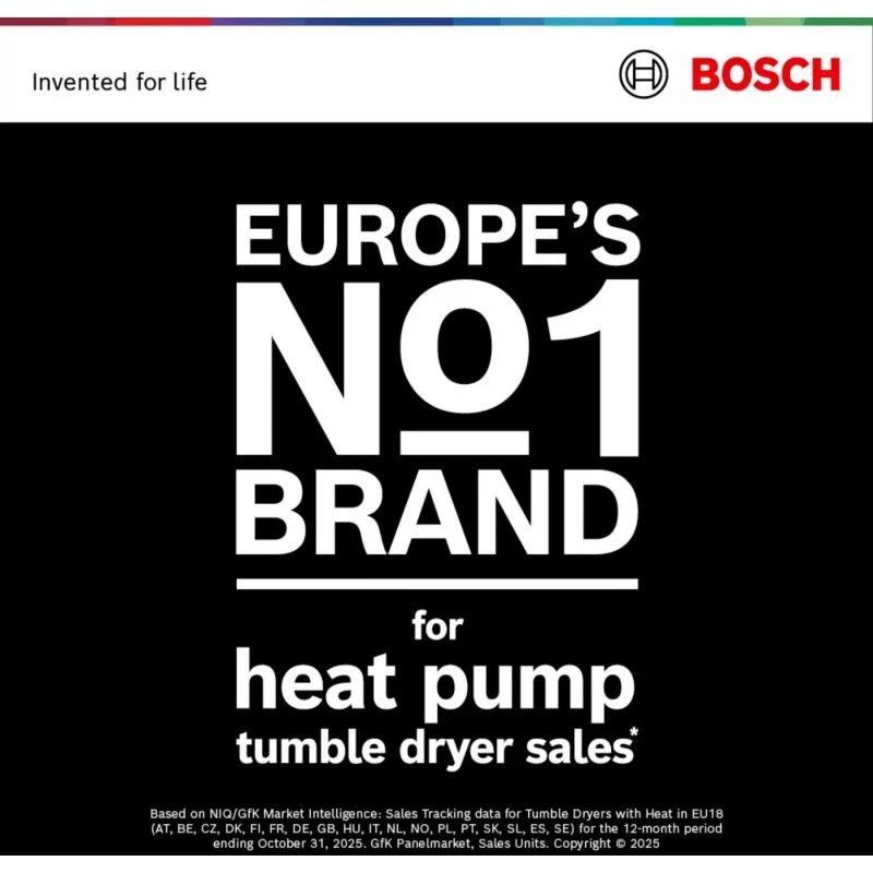 Bosch Series 6 9kg Heat Pump Tumble Dryer - WQH246DRGB