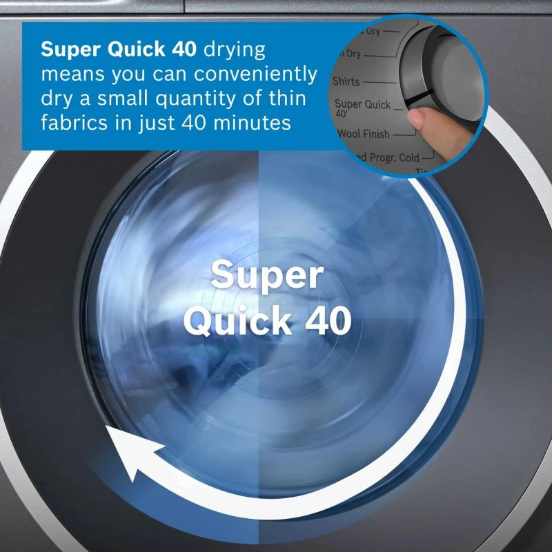 Bosch Series 6 9kg Heat Pump Tumble Dryer - WQH246DRGB